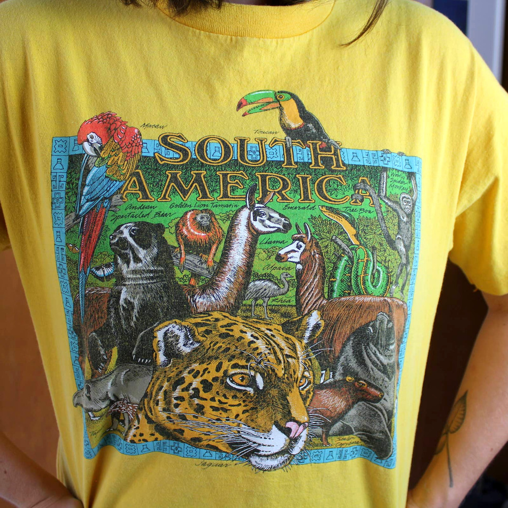 Vtg South America Rainforest Animal T-Shirt